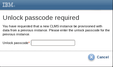 SCACLMS Backup Unlock passcode